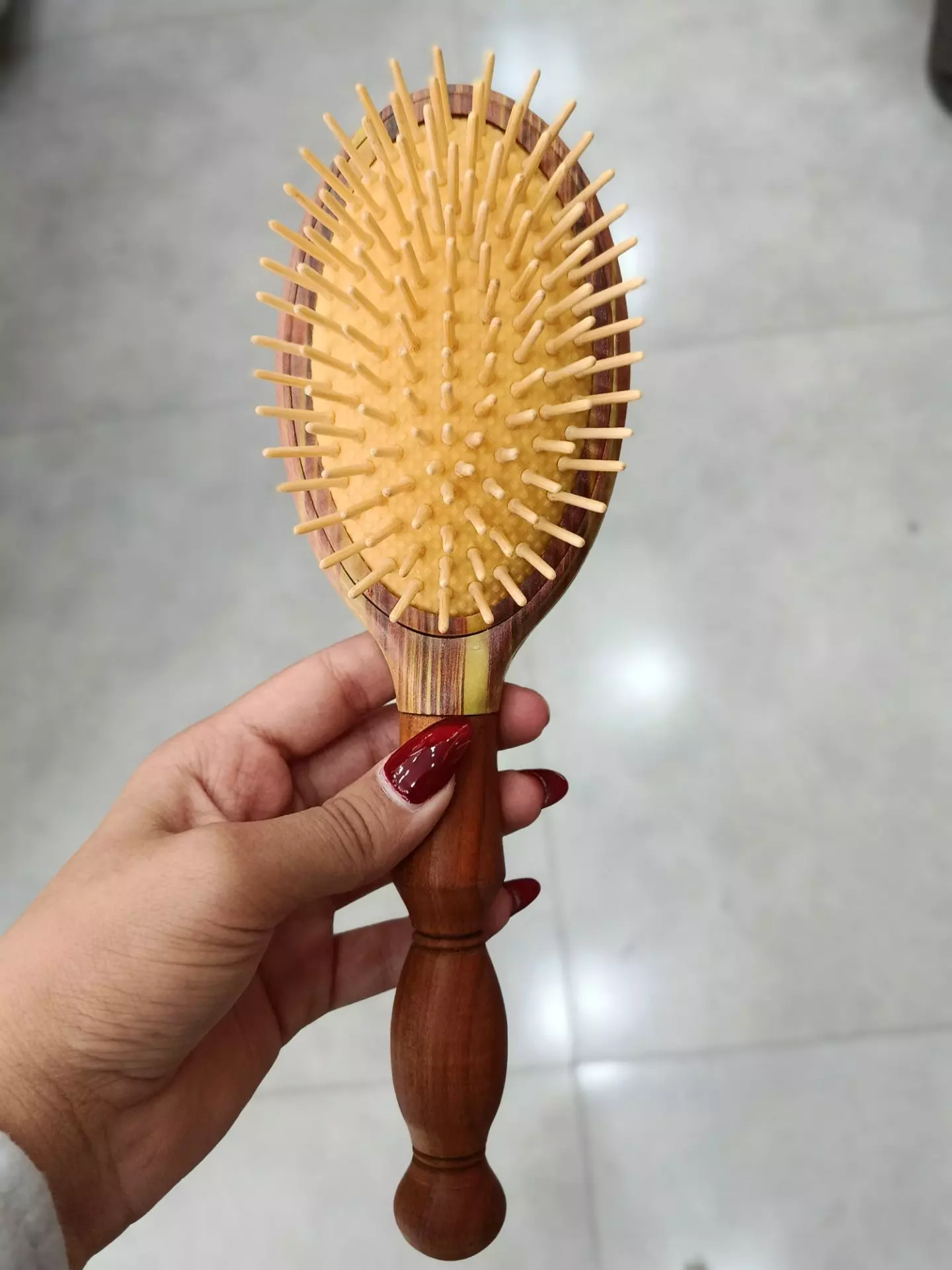 برس چوبی دسته طرحدار