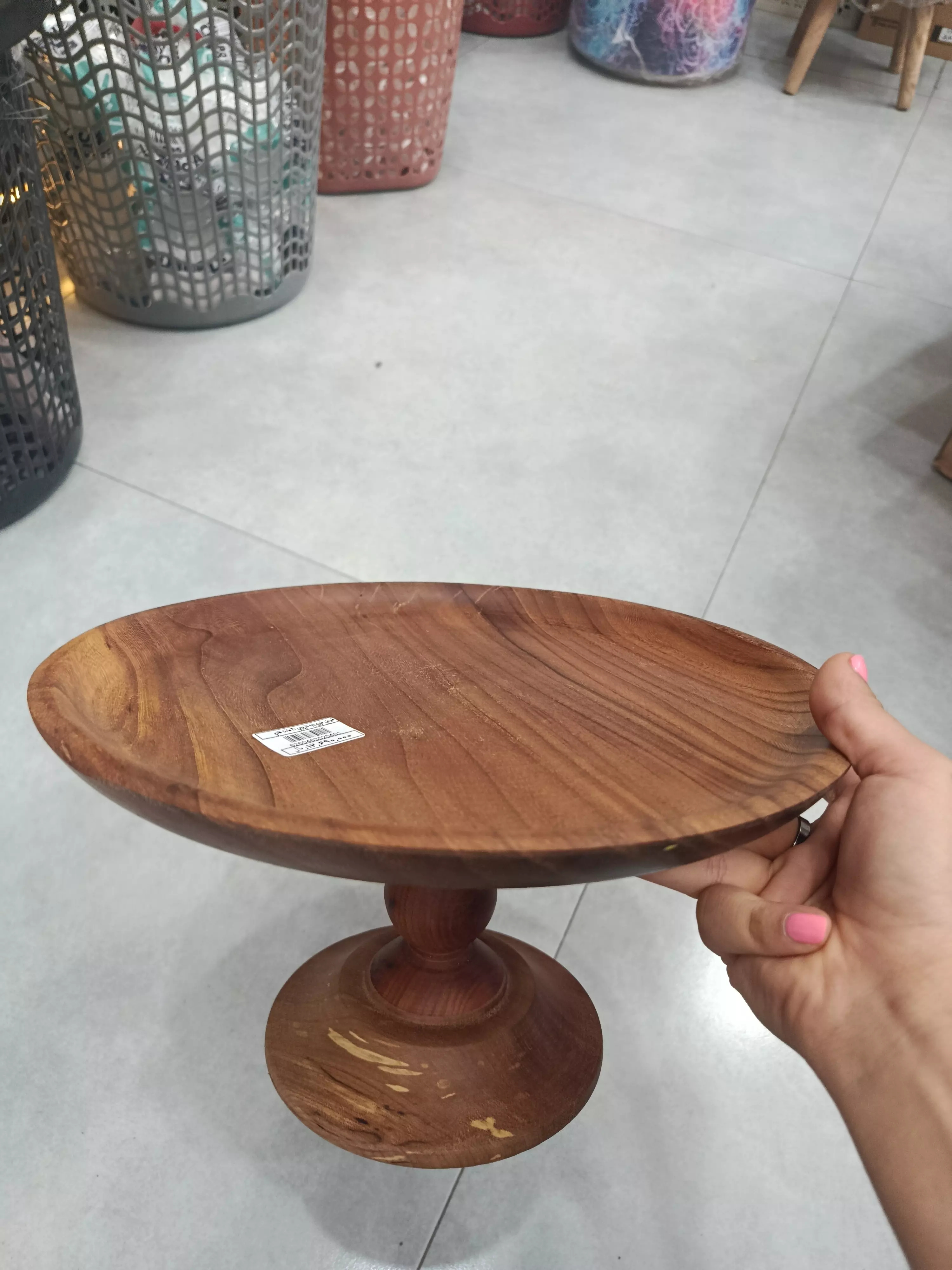 شیرینی خوری پایه دار چوبی 30سانت هادی