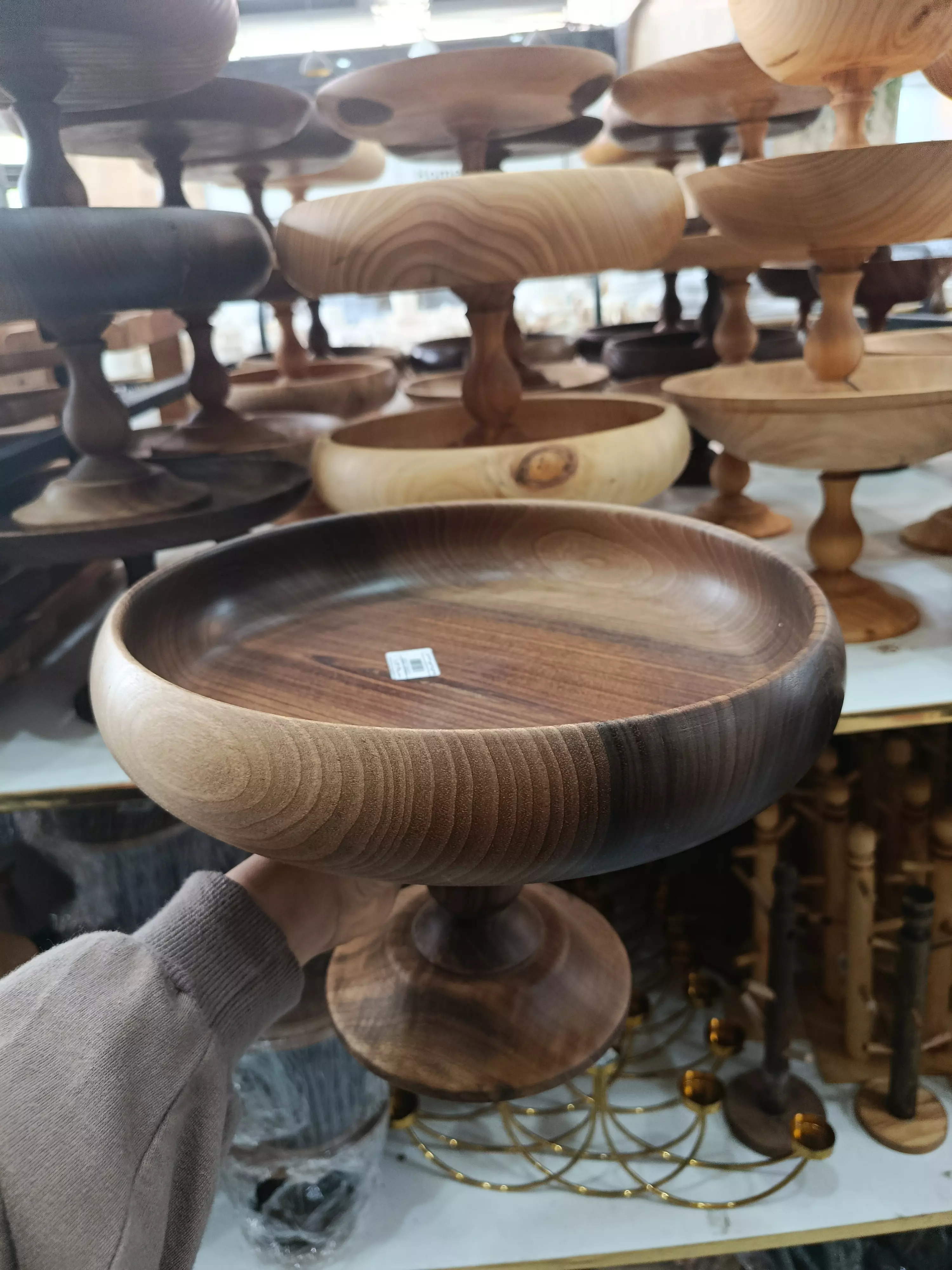 میوه خوری پایه دار چوبی 30 سانت هادی