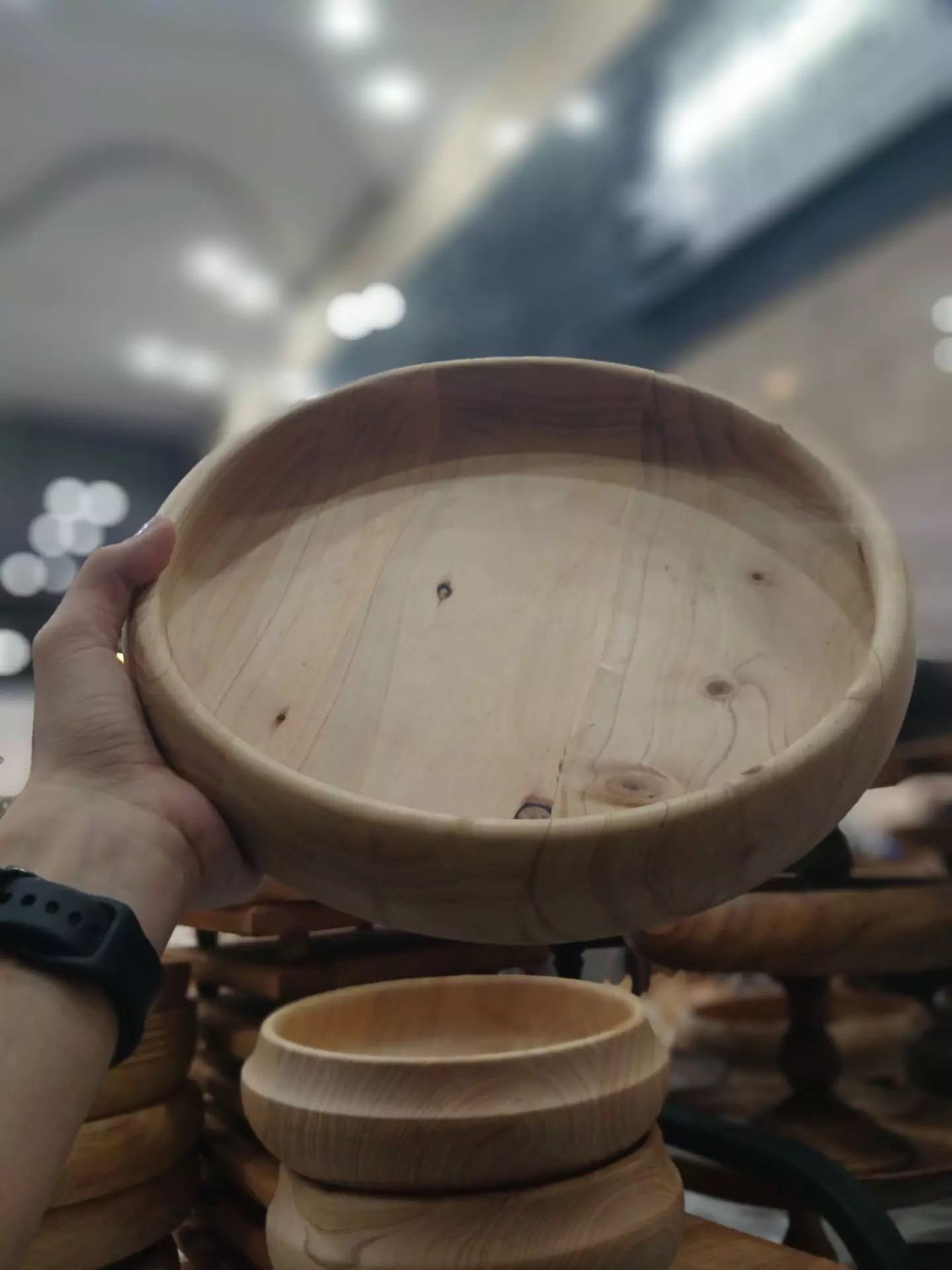 ظرف پذیرایی چوبی و خمره ای متوسط مفیدی