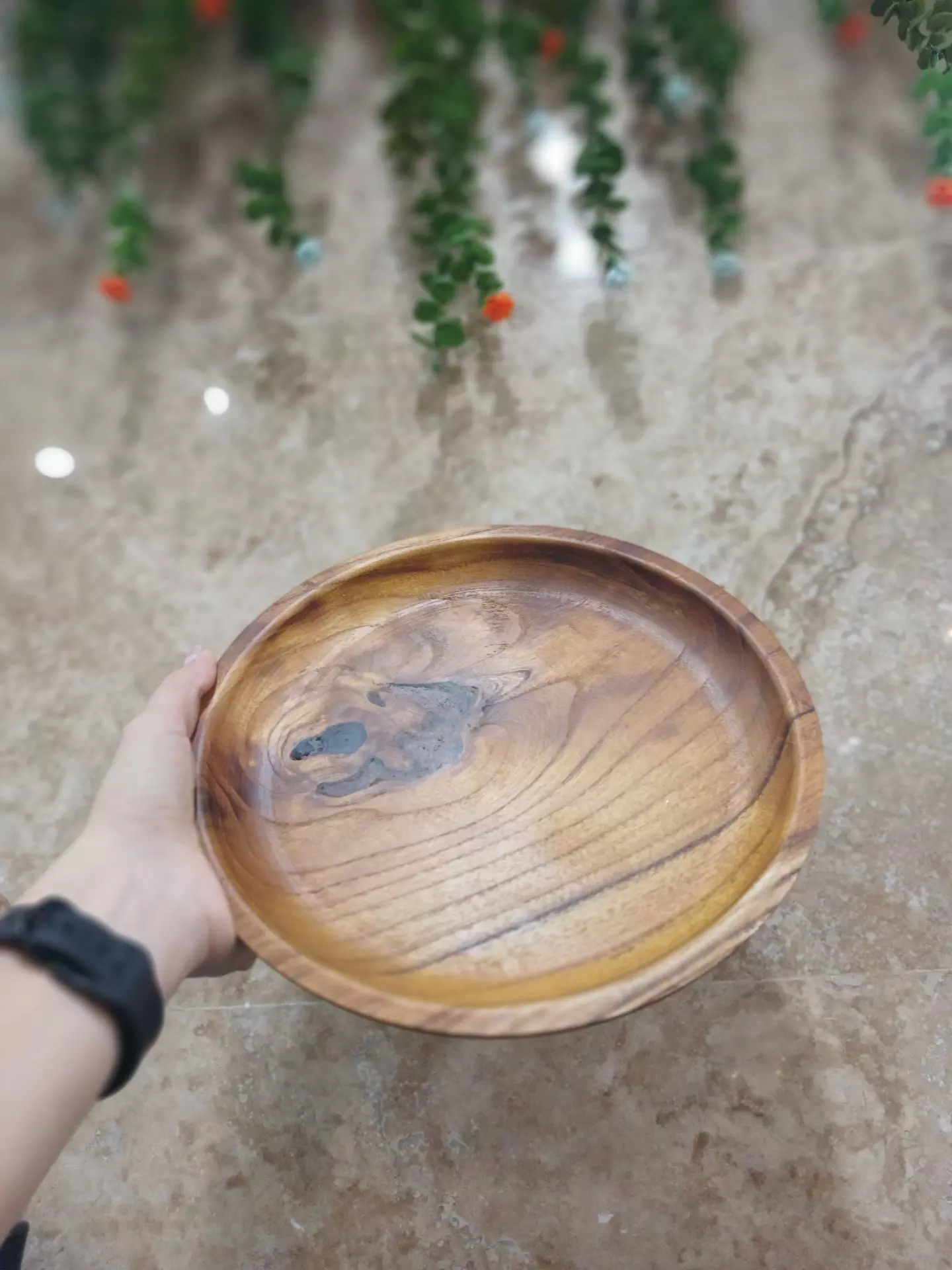 بشقاب چوبی ۲۵ سانت هادی