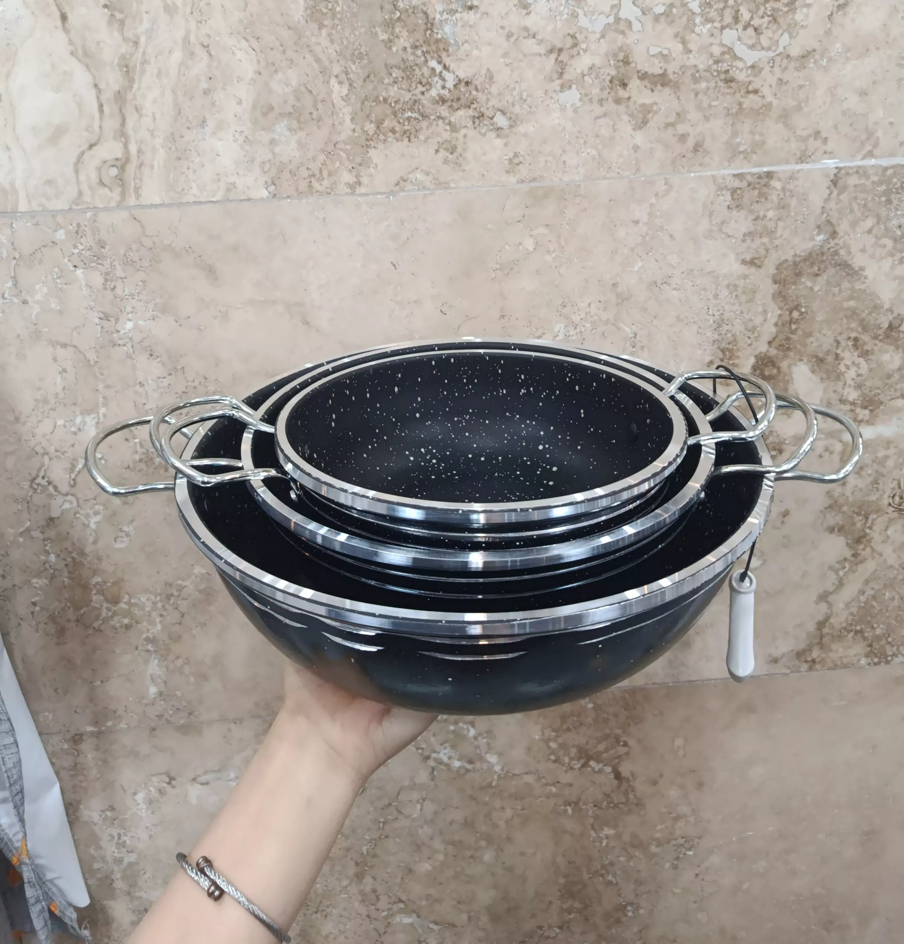 سه تابه دو دسته زنبوری