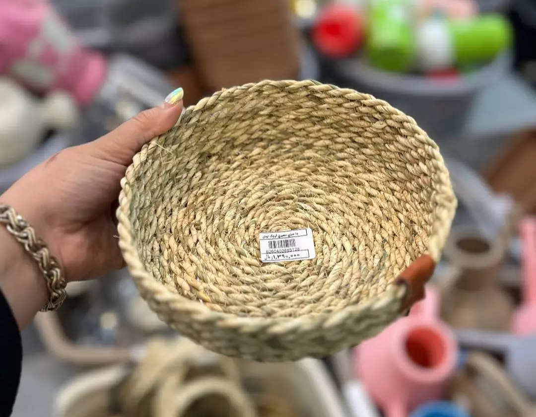 سبد سبزی حصیری ایمان