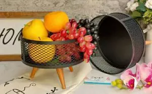 سبد توری پایه دار چوبی بزرگ