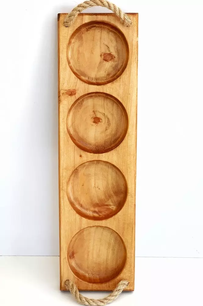 اردوخوری 4 خانه دسته کنفی تمام چوب