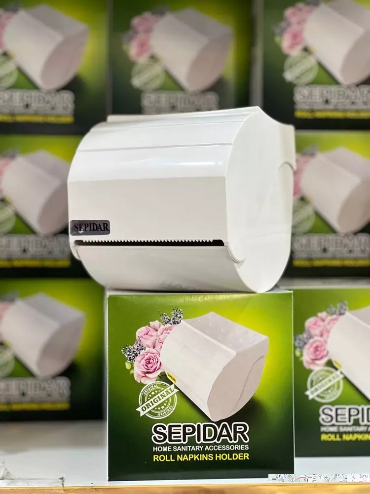 جا دستمال دیواری سپیدار درپوش دار