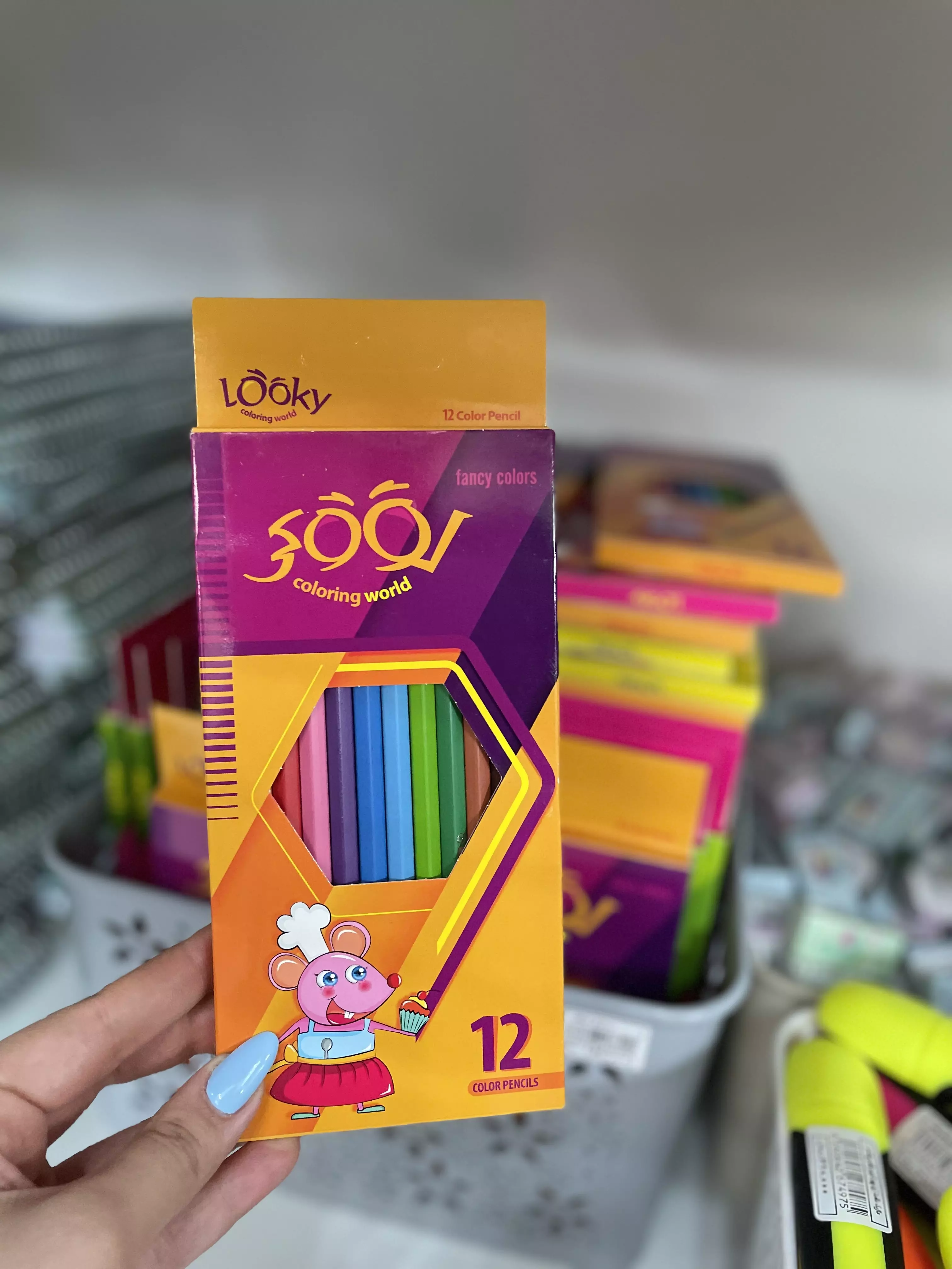 مداد رنگی ۱۲ رنگ مقوای لوکی