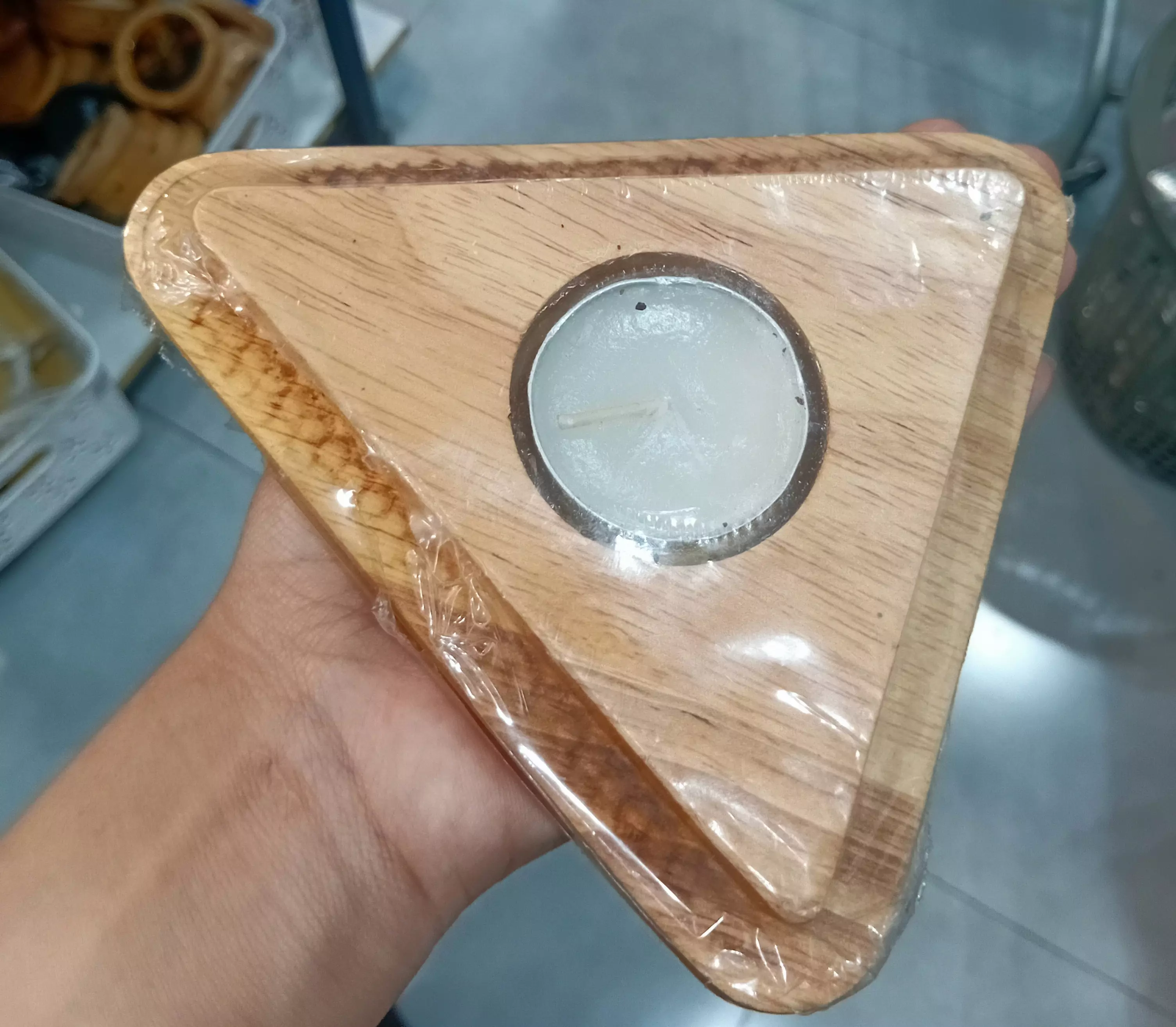 جا شمعی چوبی نسترن آروماتیک