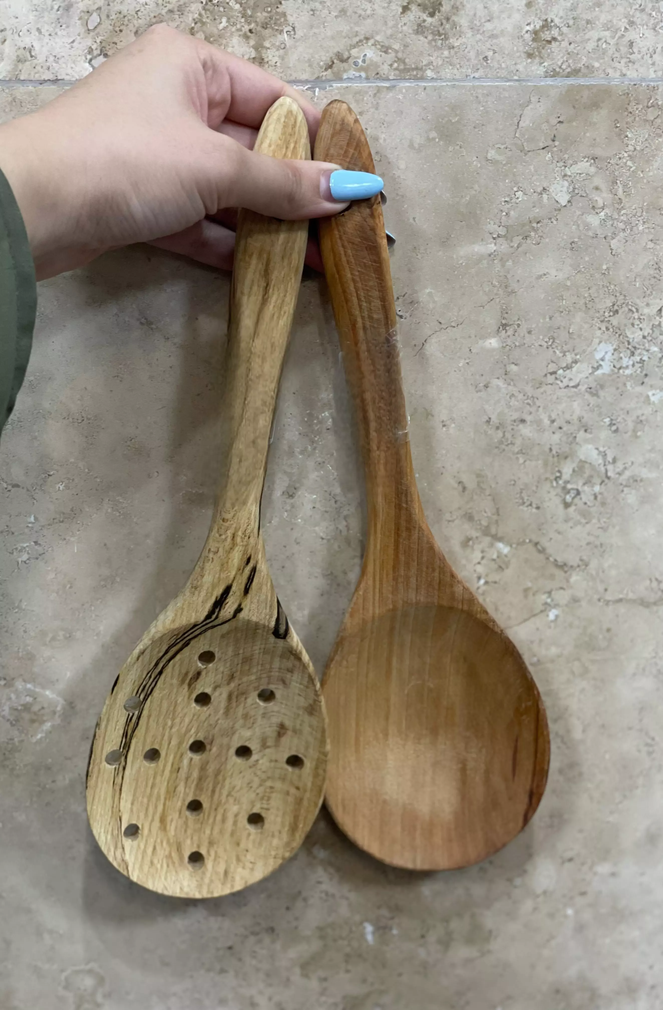 کفگیر سوراخ دار و ساده سر پهن مصطفی