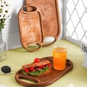 سینی پذیرایی سه تیکه دسته دار