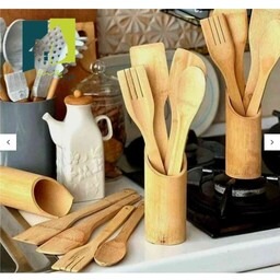 سرویس پنج پارچه کفگیر ملاقه چوبی