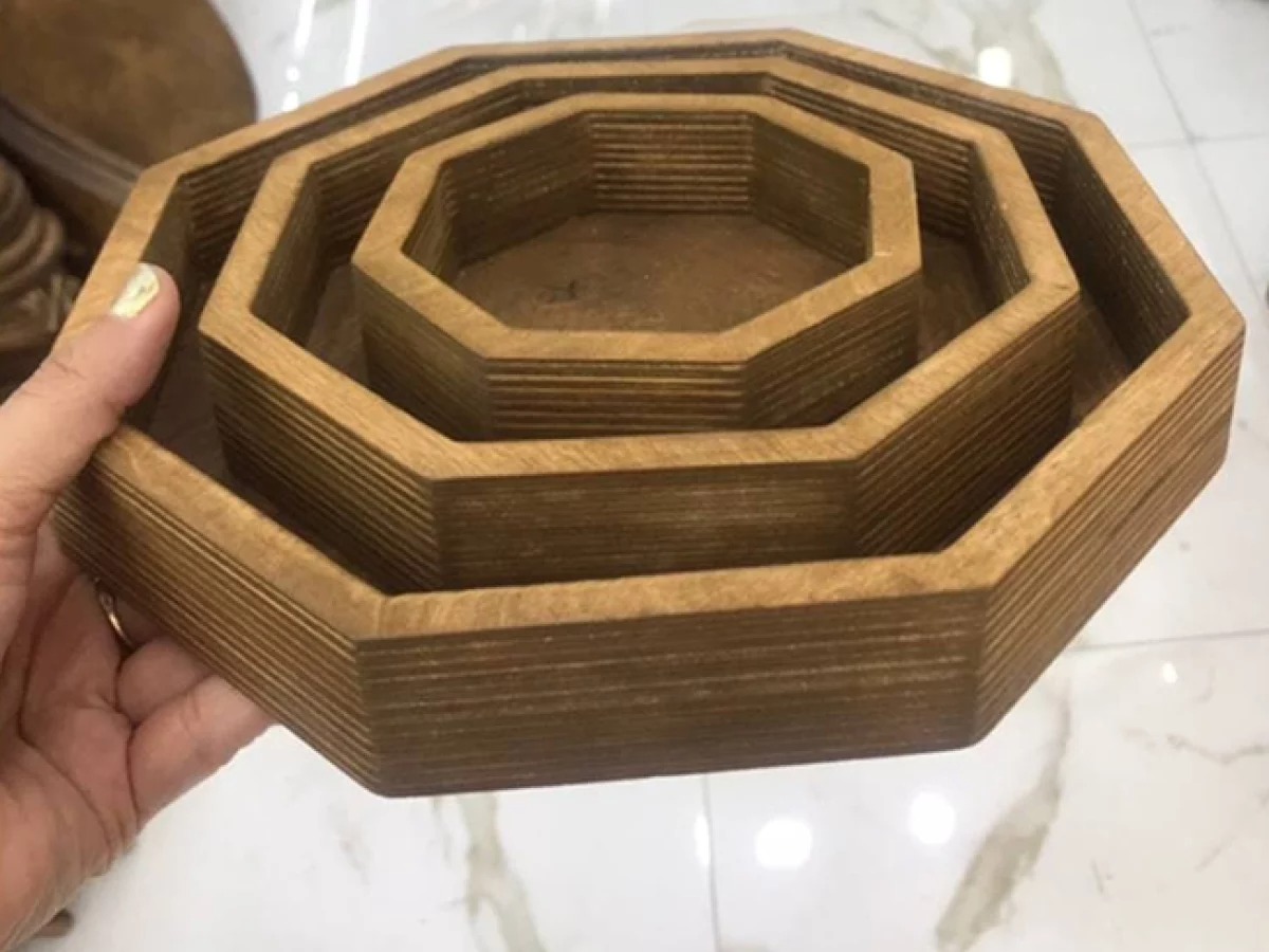 سینی سه تیکه چند ضلعی