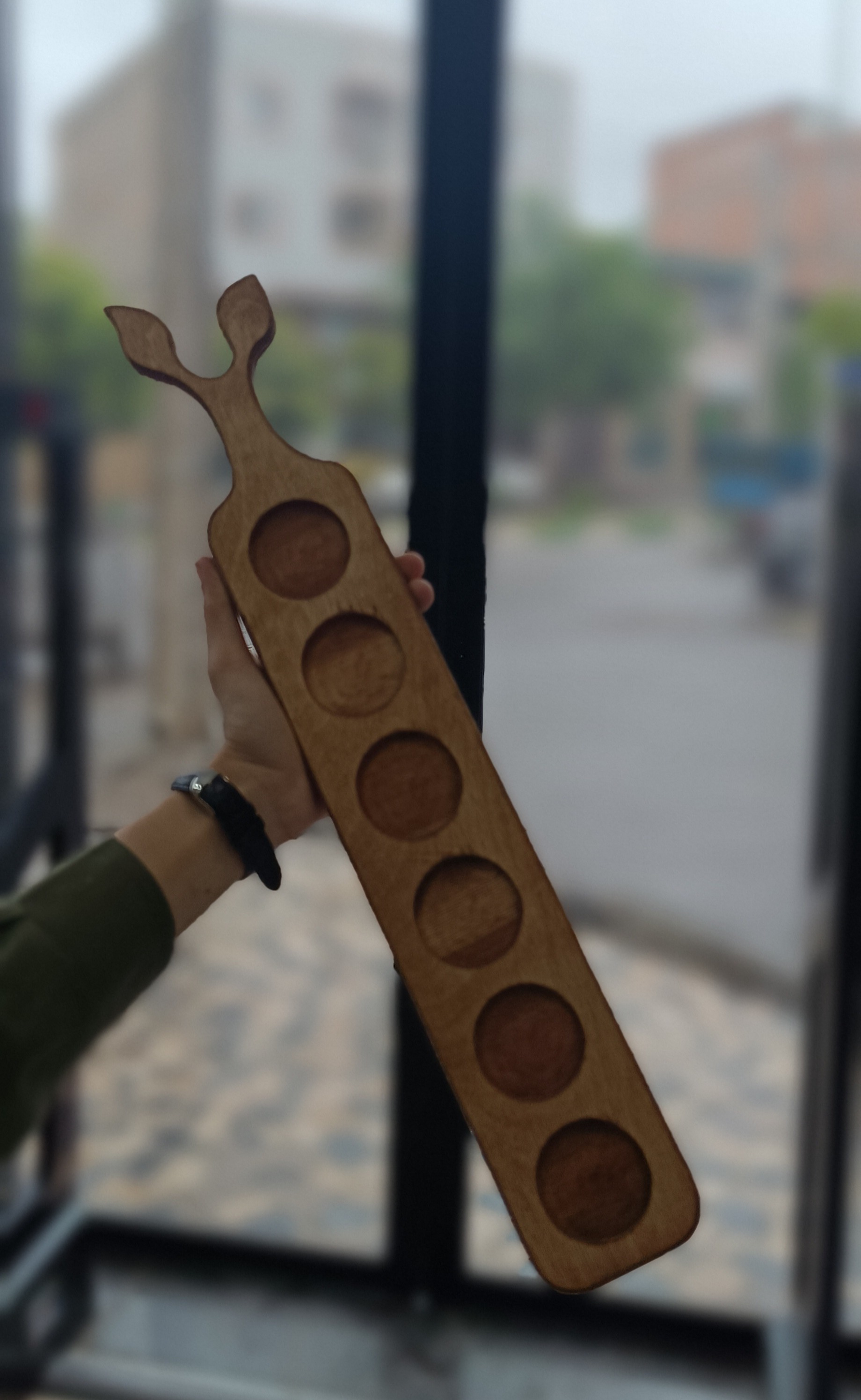 جای شات چوبی دسته برگی