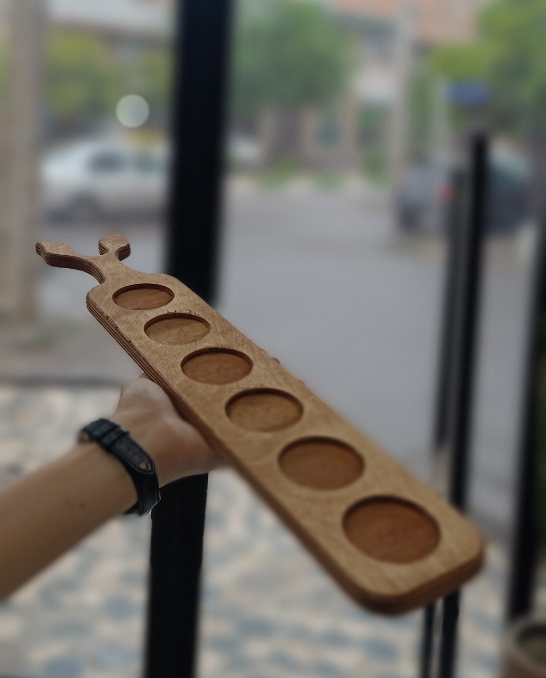 جای شات چوبی دسته برگی