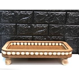 سینی مربع بزرگ مهره دار