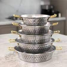 تابه 4 عددی چکشی دسته طلایی