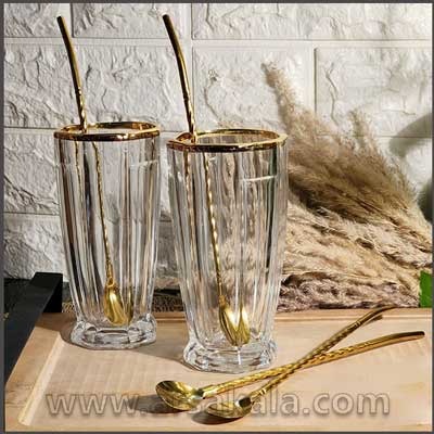 قاشق نی دار طلایی