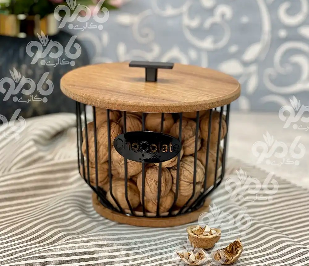 شکلات خوری بلوط مشکی و طلایی