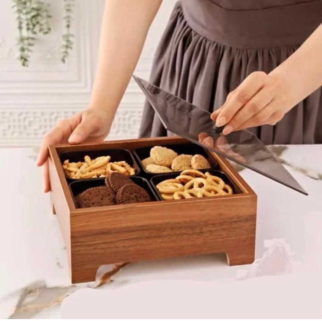تیبگ چوبی 4خانه درب اکرولیک