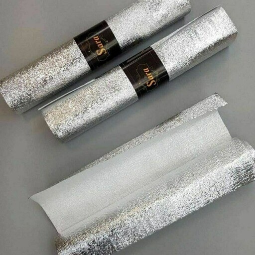 فوم تو کابینتی نقره‌ای طرحدار و ساده
