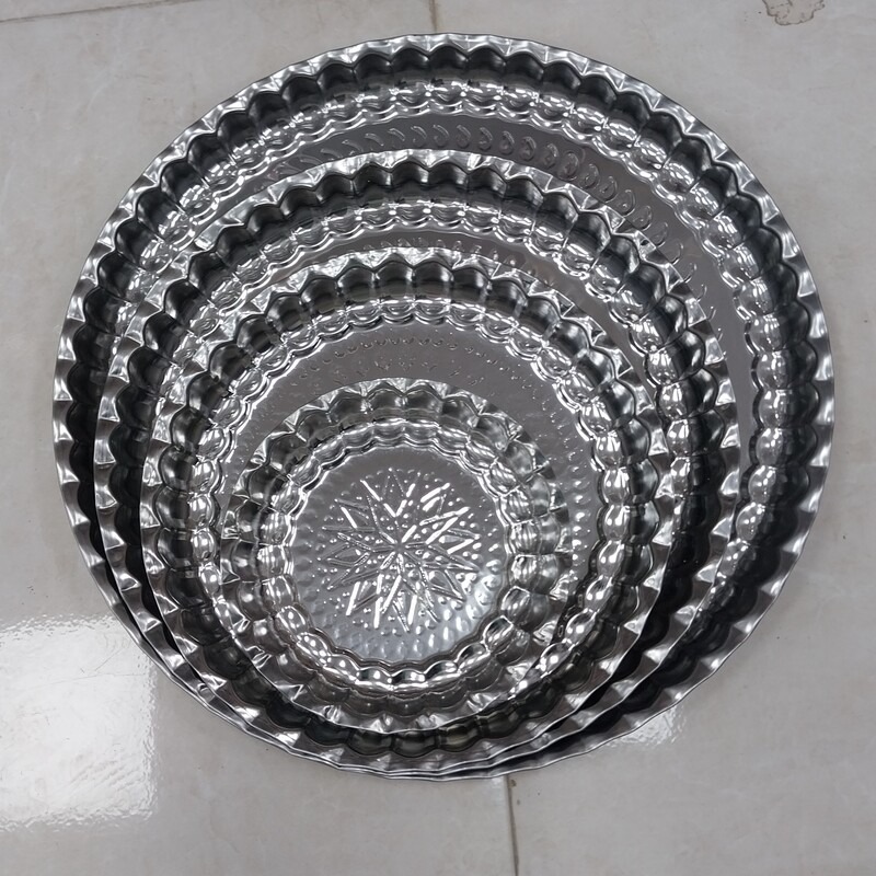 سینی طرحدار استیل 40