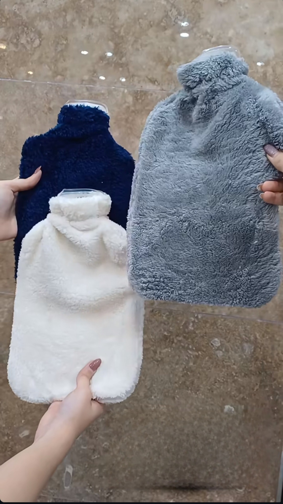 کیسه آب گرم مخملی بزرگ