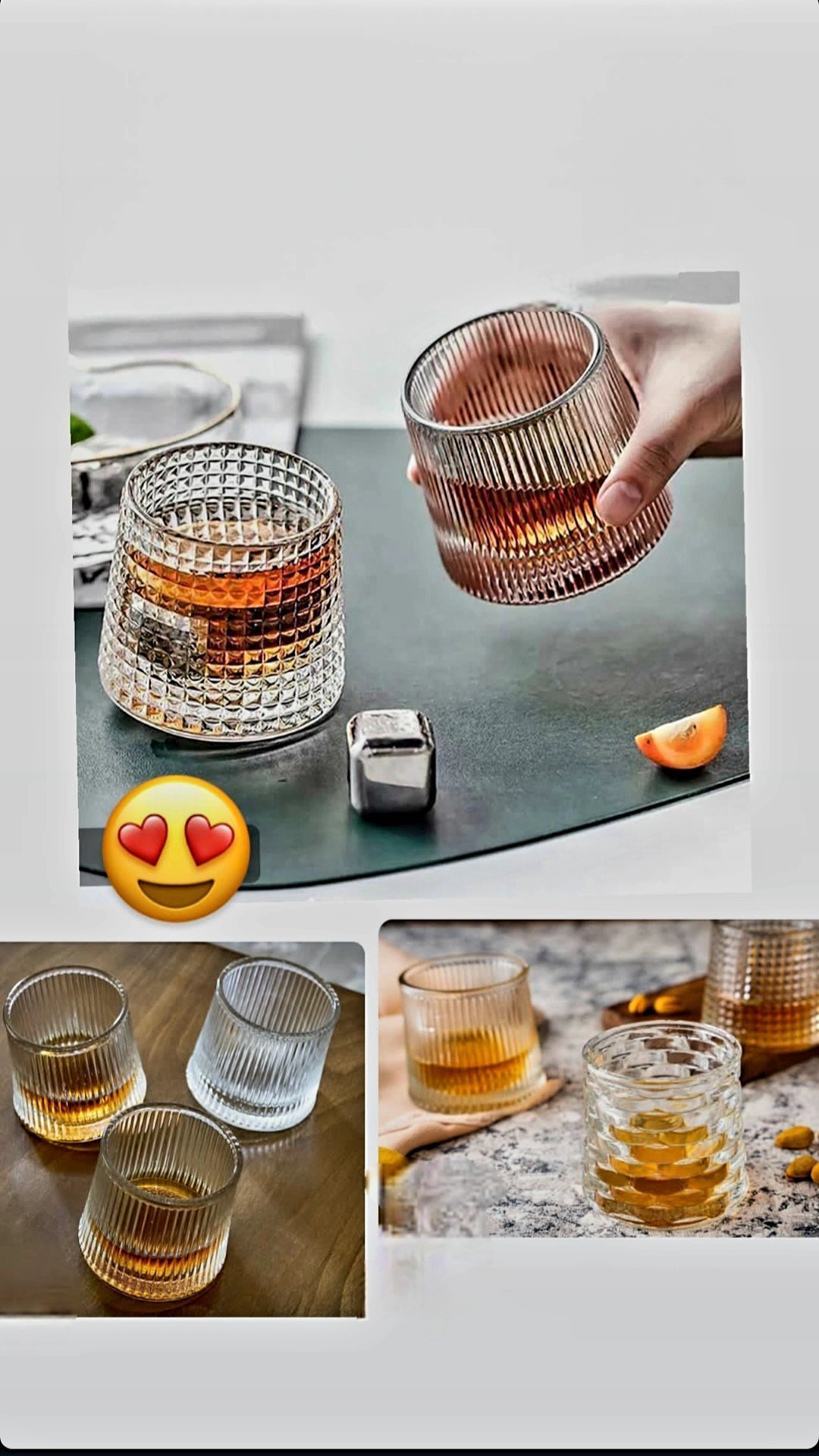 لیوان شیشه ای چرخشی تک جعبه