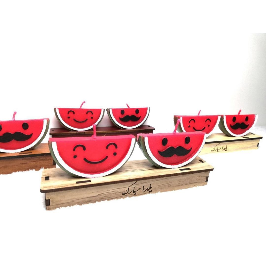 شمع زن و مرد پایه چوبی