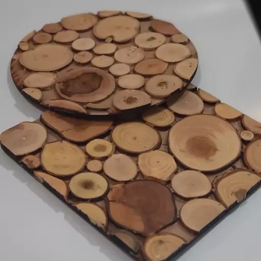 زیر دیگی تنه درختی گرد و مربع