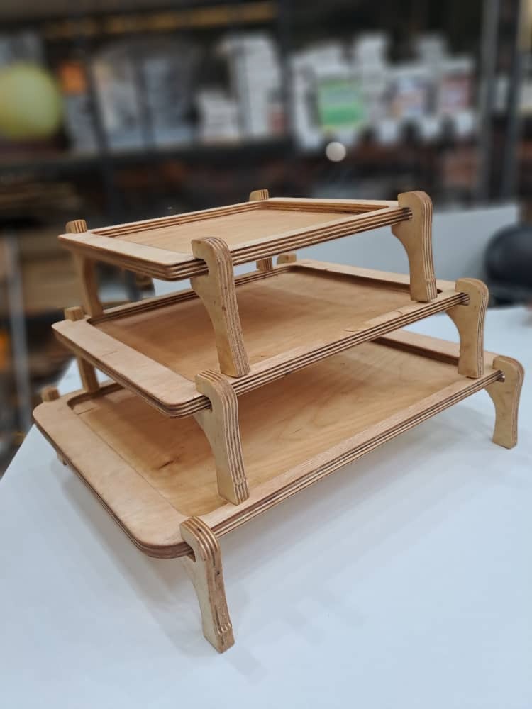سینی پذیرایی گل رز پایه دار