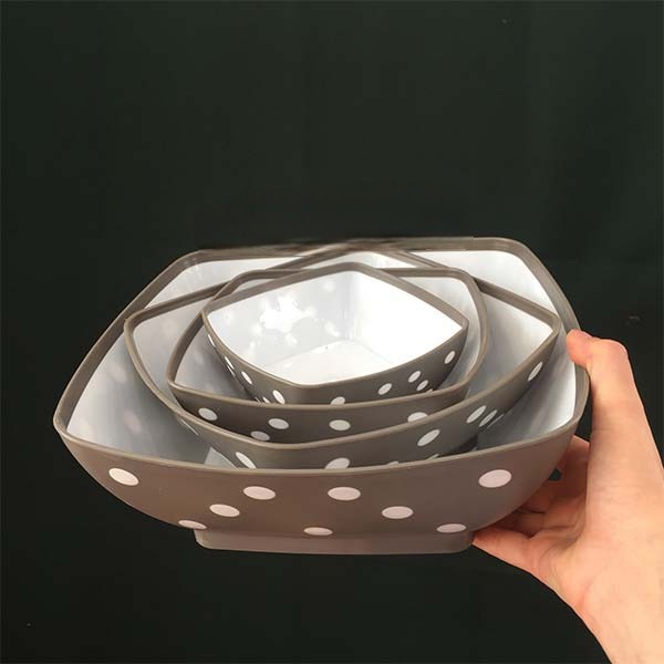 کاسه خالدار مربع 4 تیکه تیناز