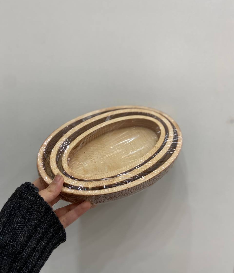 سینی پذیرایی سه تیکه بیضی
