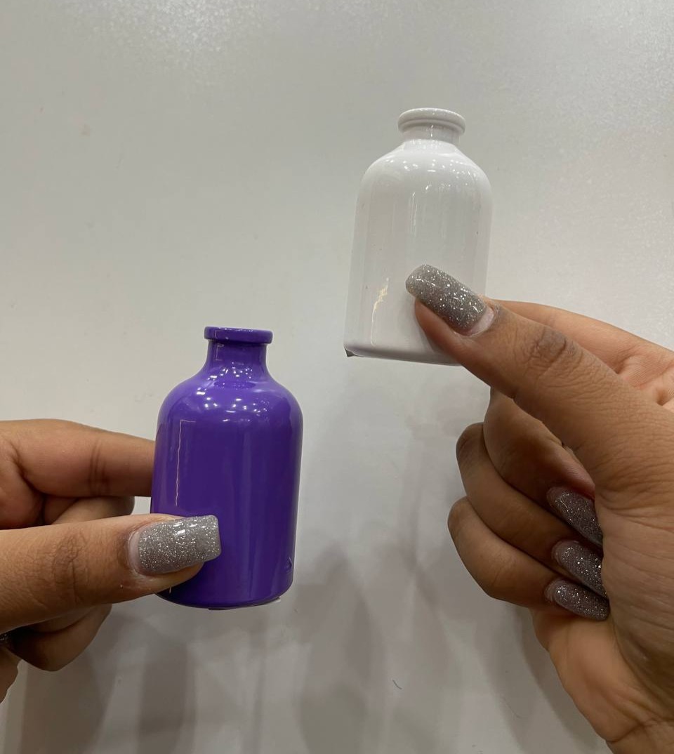 گلدان رنگی کوچیک شیشه ای