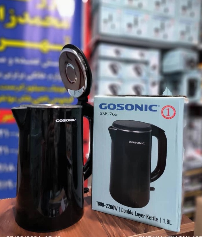 کتری برقی 1/8 لیتر استیل گاسونیک 762