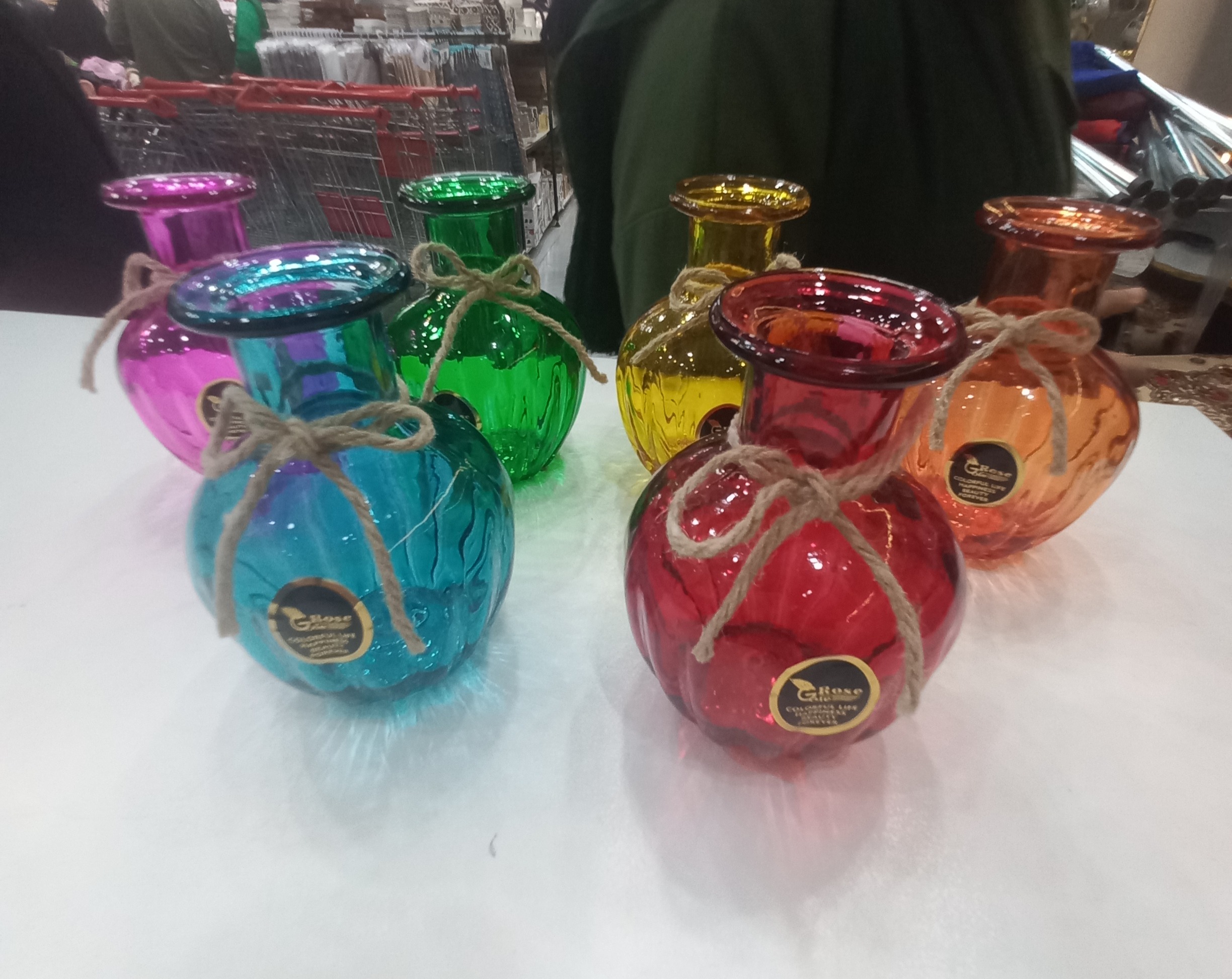 گلدان رنگی ارکیده مروارید